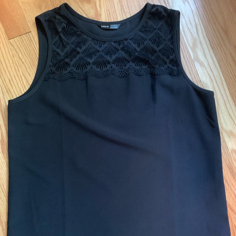SHEIN blouse with lace design at collar
